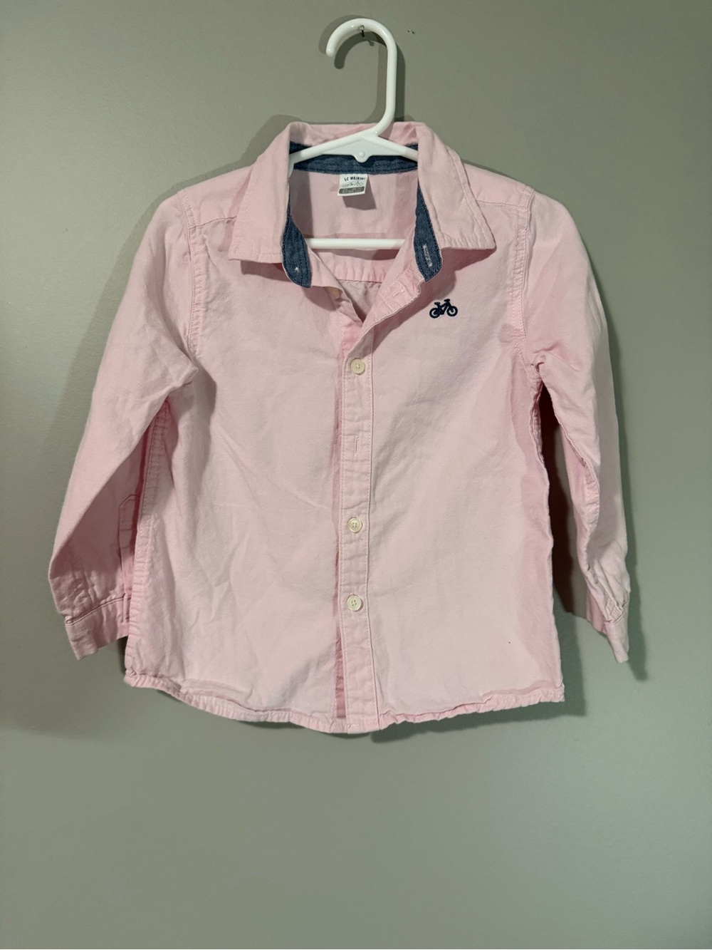 LC Waikiki Pink Button Down Shirt Size 24 Months Like New